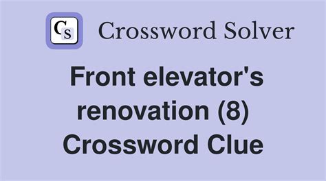 renovated crossword clue|renovate 8 letters crossword clue.